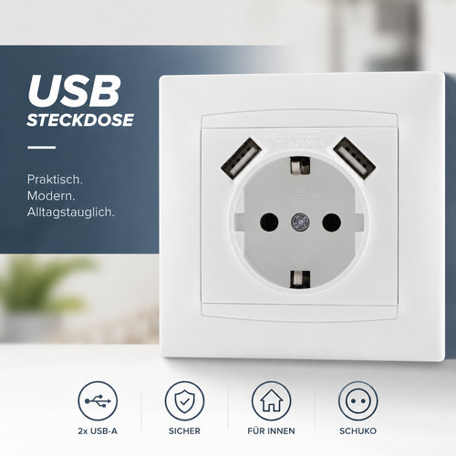 Presa usb incasso - incasso, schuko