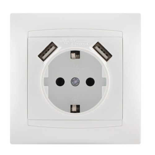Presa prese usb schuko - usb,